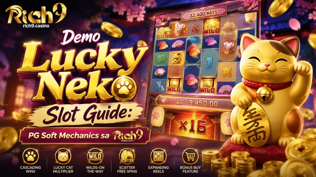 Demo Lucky Neko Slot Guide: PG Soft Mechanics sa Rich9